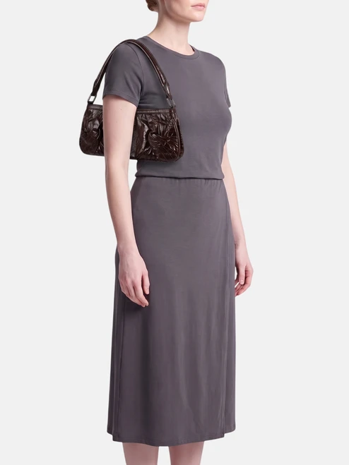 Burberry Brown Patent Leather Soft Knot Sling Bag