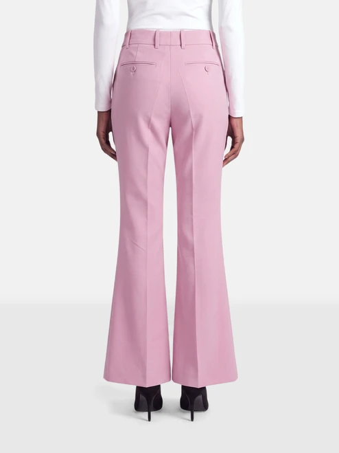 Gucci Pink Silk Flared Trousers