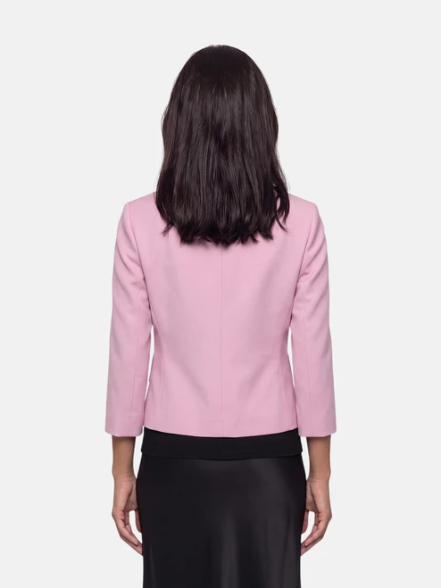 Gucci Pink Silk Cropped Blazer