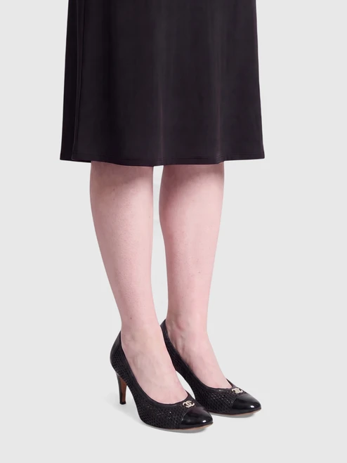 Chanel Black Mesh CC Pumps