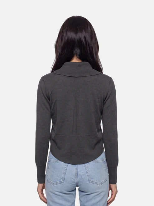Vivienne Westwood Grey Wool Knit Cropped Cardigan