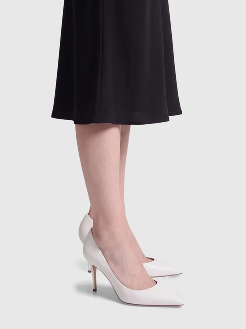 Aquazzura White Leather Purist Pumps 85