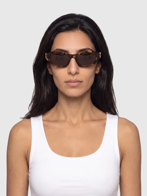 Miu Miu Honey Havana Rectangle Sunglasses