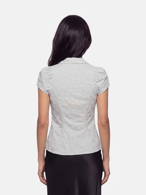 Vivienne Westwood Grey Plunge Neck Top Vivienne Westwood Grey Plunge Neck Top
