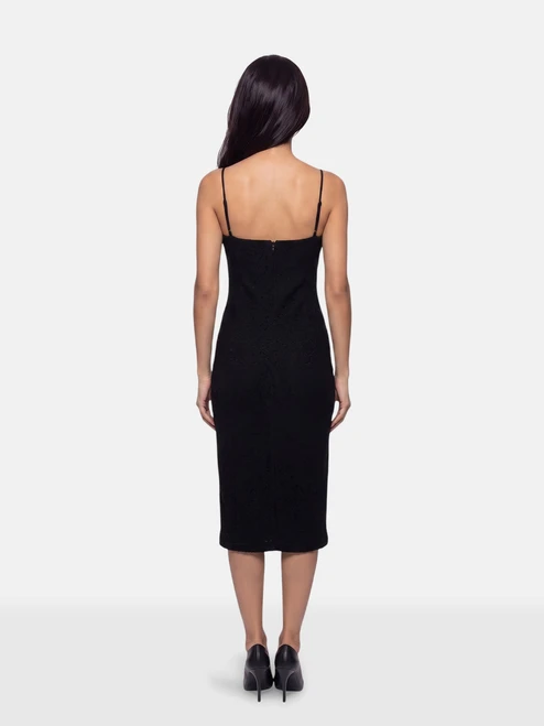 Balenciaga Black Strapless Textured Dress