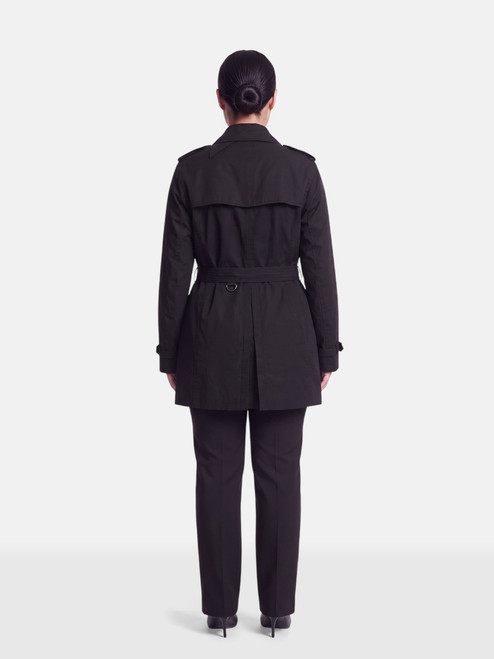Burberry Navy Belted Trench Coat