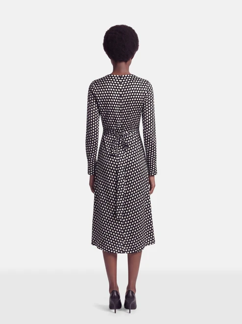 Diane Von Furstenberg Black & White Polkadot Dress