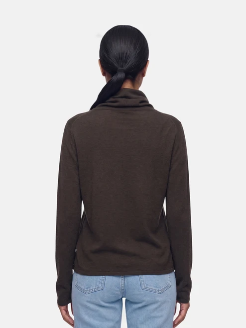 Max Mara Grey Silk Turtleneck Jumper