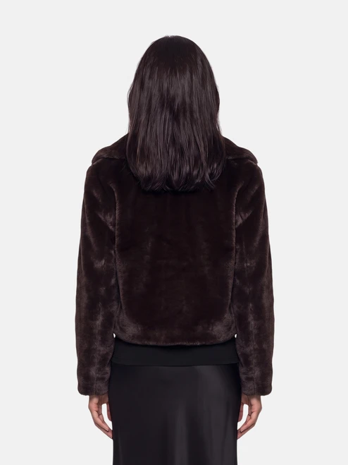 Vince Purple Faux Fur Coat