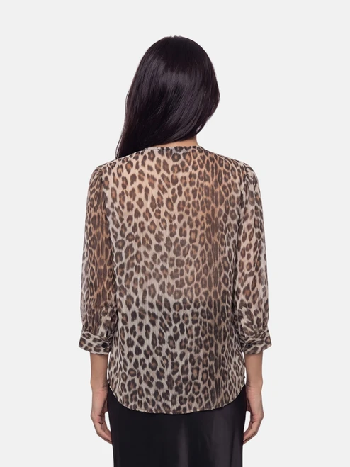 Smythe Brown Leopard Print Blouse