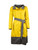 Valentino Yellow Contrast Panel Belted Coat
