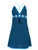 Miu Miu Blue Crochet Striped Floral Mini Dress
