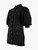 Ganni Black Perforated Embroidered Shirt Dress