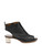 Hermès Black Leather Peep Toe Booties