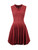 Alaïa Red Patterned Sleeveless Mini Flared Dress