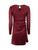 Saint Laurent Red Leopard Print Ruched Mini Dress