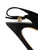 Saint Laurent Black & White Quilted Slingback Platform Heels