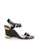 Prada Black Patent Leather Stud Wedge Sandals