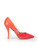Lanvin Red Suede & Leather Panel Pointed Toe Pumps
