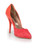 Lanvin Red Suede & Leather Panel Pointed Toe Heels