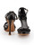 Fendi Black Leather Strappy Platform Sandals