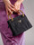 Women Prada Vintage Black Tessuto Bucket Bag with Gold Handle