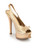 Fendi Gold Python Leather Bow Accent Slingback Sandals