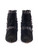 Christopher Kane Black Leather-Trimmed Velvet Ankle Boots