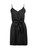 Halston Heritage Black Silk Belted Mini Slip Dress