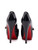 Women Christian Louboutin Black Leather Strap Peep-Toe Platform Heels - Size UK6 US9 EU39