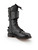 Fendi Black Leather Logo Biker Combat Boots