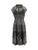 Max Mara Black Silk Spotted Short Sleeve Knee-Length Dress