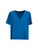 Joseph Blue Silk V Neck Short Sleeve Top