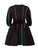 Women Maje Black Cotton Striped Dress - Size UK12 US8 FR40