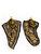 Women Versace Black Barocco Scarf Medusa Gold Hoop Earrings