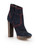 Burberry Navy Suede Contrast Stitch Ankle Boots