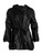 Carolina Herrera Embroidered Flower Belted Coat Black Polyester