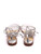 Jimmy Choo Women's Metallic Dusti Ankle-Wrap Sandals, Size 4 UK, Silver, Leather