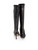 Manolo Blahnik Black Leather Point Toe Knee Boots