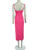 STAUD Hot Pink Bodycon Midi Dress