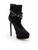 Saint Laurent Black Suede Buckle Heeled Boots