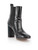 Stuart Weitzman Black Leather High Heeled Boots