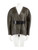 Balenciaga Khaki Leather Zigzag Embossed Jacket