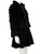 Emporio Armani Black Tiered Shearling Coat