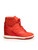 Louis Vuitton Red Leather High-Top Wedge Trainers