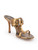 Dior Vintage Gold Leather Logo Strap Sandals