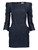 Mugler Women's Structured  Mini Dress, Size 8 UK, Navy Blue, Denim