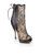 Dior Black Floral Lace Peep Toe Ankle Heels