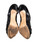 Dior Black Croc Embossed Leather Mesh Panel Heels