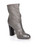 Tory Burch Grey Leather Gathered Stud Ankle Boots